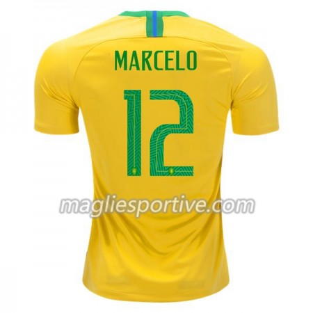 Completo Calcio Brasile Marcelo 12 Divisa Prima Mondiali 2018